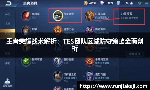 王者荣耀战术解析：TES团队区域防守策略全面剖析
